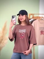 تیشرت نخ 28 پنبه باکسی رنگی طرح داگ پاپیون دار ( پک 6 عددی ) - Rt - شناسه 00201043 - تصویر 5