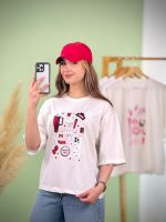 تیشرت BMS نخ ۲۸ پنبه باکسی طرح تم پینترستی ( پک 4 عددی )  - Rt -  شناسه 00201043