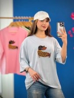 تیشرت باکسی پاستیلی طرح سگ پا کوتاه ( پک 8 عددی ) - Son - شناسه 00208007 - تصویر 4