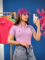 تیشرت کبریتی یقه دار گلدوزی polo (پولو شرت)-(صورتی دوبل) - (عمده پک 5 عددی) - Nus - شناسه 00201044 - تصویر 4