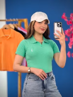 تیشرت کبریتی یقه دار گلدوزی polo (پولو شرت)-(صورتی دوبل) - (عمده پک 5 عددی) - Nus - شناسه 00201044 - تصویر 3