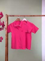 تیشرت کبریتی یقه دار گلدوزی polo (پولو شرت)-( تک رنگ صورتی ) - (عمده پک 2 عددی) - NUS - شناسه 00201044 - تصویر 2