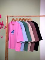 تیشرت قواره دار -طرح ماه و پروانه - (عمده پک 6 عددی) - rt - شناسه 00201046 - Image 2