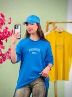 تیشرت پنبه رنگی 3XL- چاپBrooklyn - (عمده پک 3 عددی) - GL - شناسه 00208053
