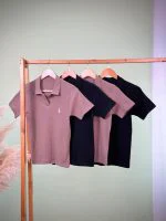 تیشرت کبریتی یقه دار گلدوزی polo (پولو شرت) - (عمده پک 4 عددی) - nus - شناسه 00201044 - تصویر 2