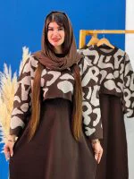 ست بافت دو تیکه COW تک رنگ قهوه ای - (عمده پک 3 عددی) - hdr - شناسه 00211036 - تصویر 13