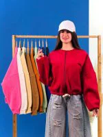 سویشرت بامبری تو کرک رنگی - (عمده پک 10 عددی) - GVG - شناسه 00225013 - تصویر 10