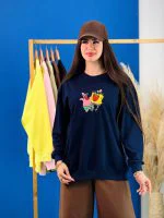 دورس دو نخ پنبه گلدوزی شده باب اسفنجی و پاتریک- (عمده پک 7 عددی) -(مشکی دوبل)- son - شناسه 00210034 - تصویر 8